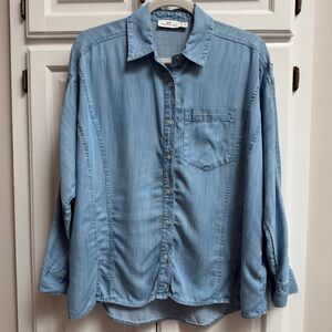 Vineyard Vines Tencel Lyocell Chambray Button Down Shirt Size 2